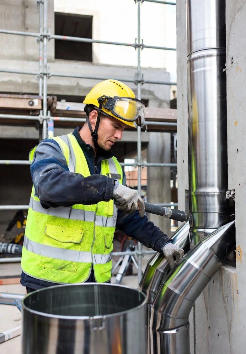 a worker of chimneyguards fireplace liners new jersey