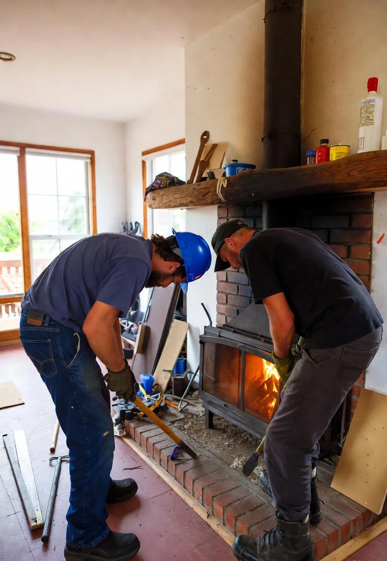 fireplace service and repair chimneyguard workers