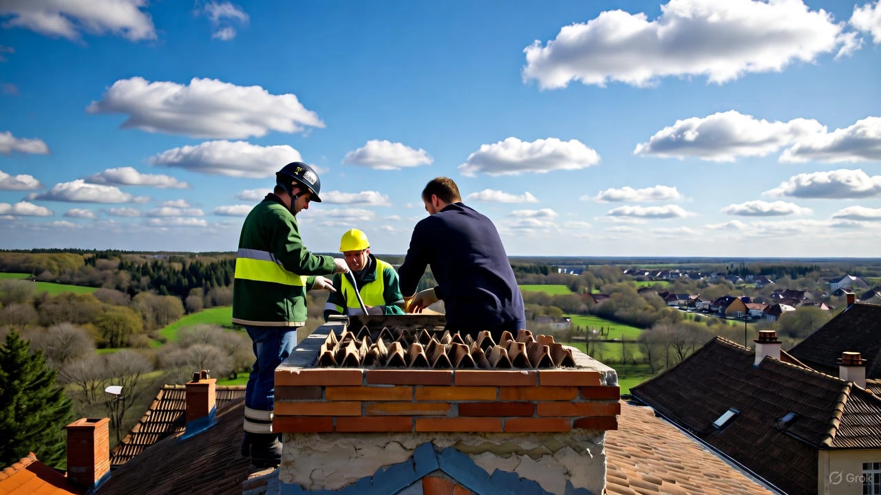 a team of chimneyguards chimney repair experts nj